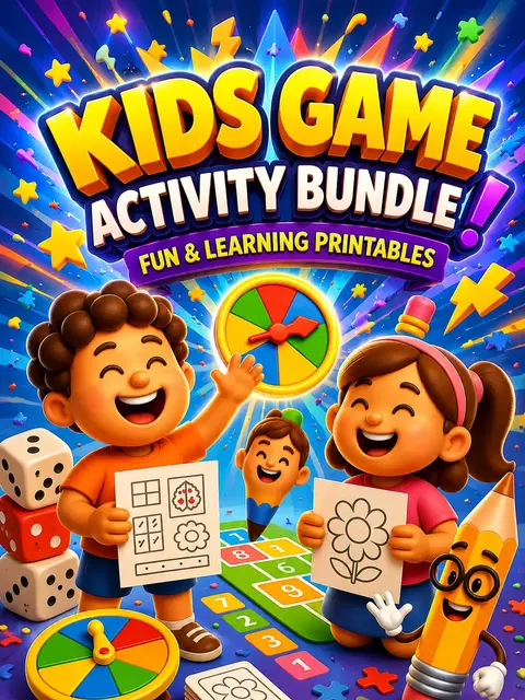 Kids Game Activity Bundle – 238 Pages of Fun & Learning