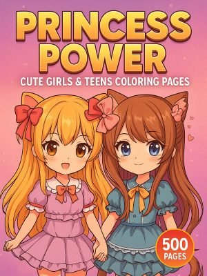 Princess Power – 500 Girls & Teens Coloring Pages