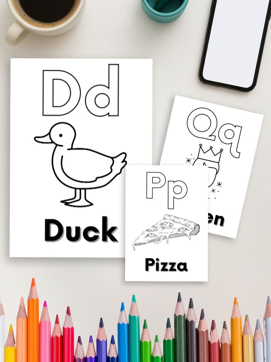 ABC Fun Time – 100 Alphabet-Themed Coloring Pages - Image 4