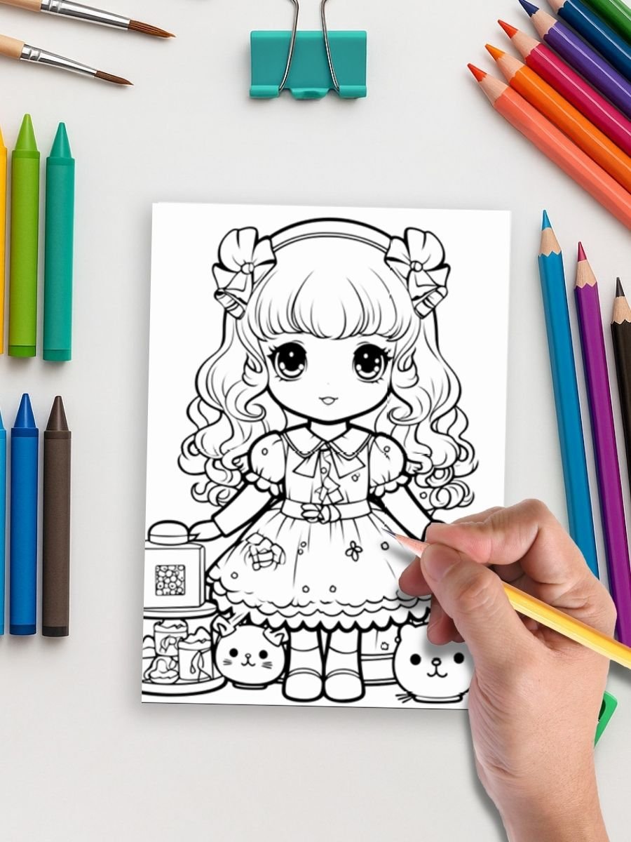 Kawaii Princess World – 300 Princess & Cute Girl Pages - Image 5