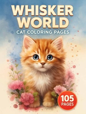Whisker World – 105 Cat Coloring Pages