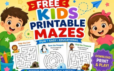 Free kids’ printable mazes