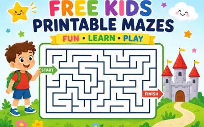 Free kids’ printable mazes