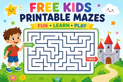 Free kids’ printable mazes